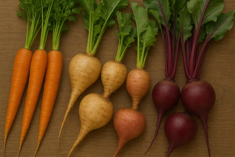 Carrots, turnips, salad beetroot,